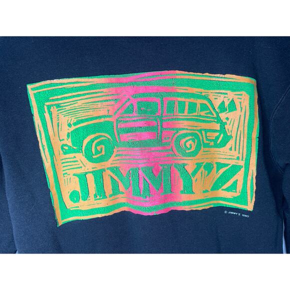 Vintage 90s JIMMY'Z Black Crewneck Mens Size Medium - Picture 6 of 10